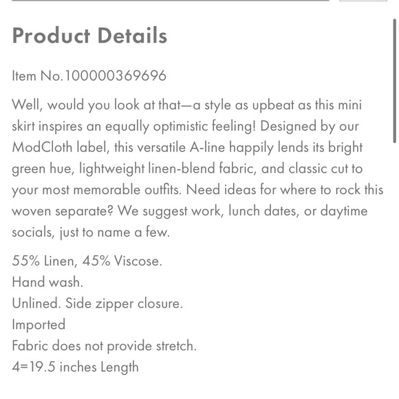 ModCloth My, How Marvelous Mini Skirt Green Tea - Picture 4 of 4